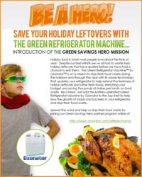 green refrigerator machine, ozone, ozonator